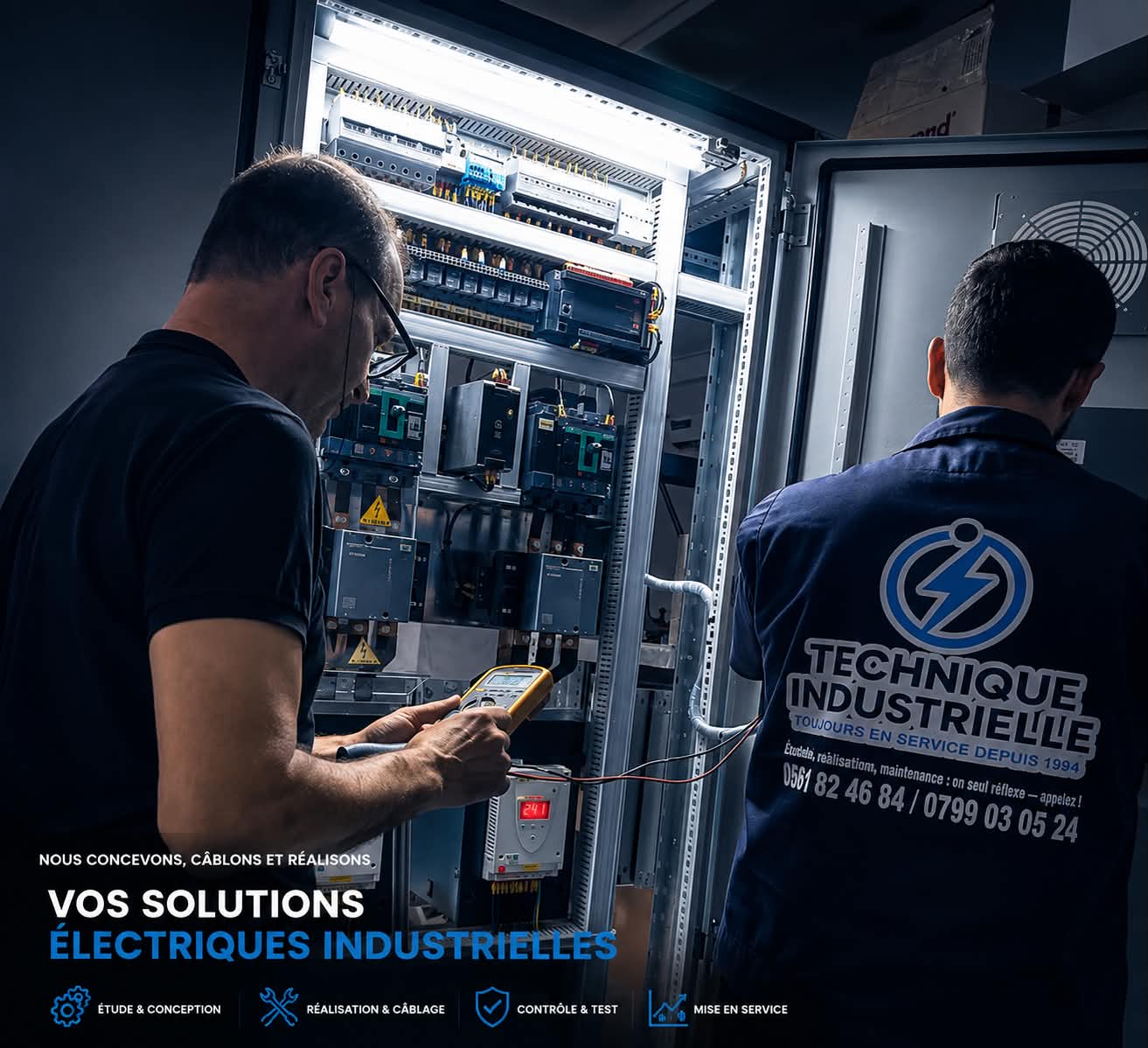 Armoire électrique de commande fabriquée à Alger par Technique Industrielle